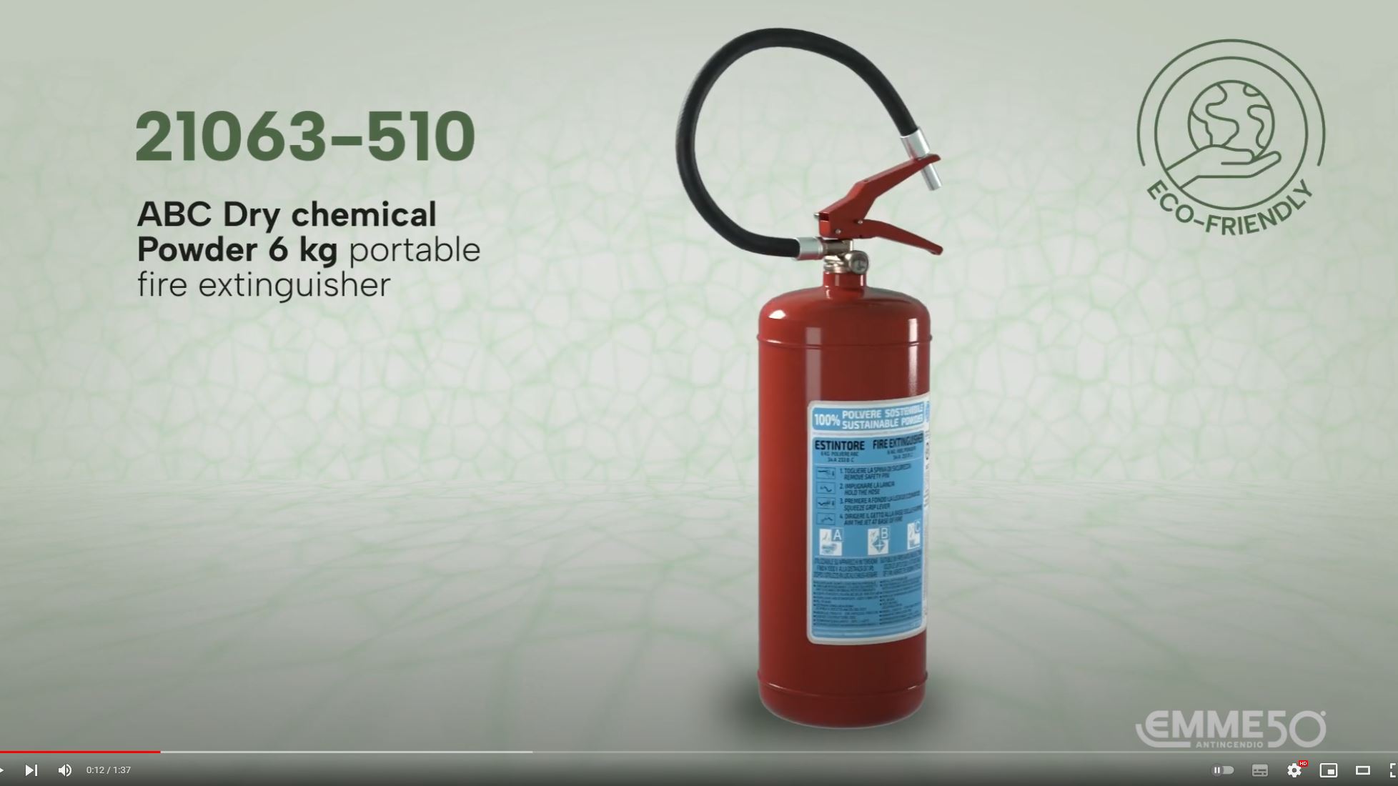 Video Presentation: Eco-friendly Fire Extinguisher with Zero Climate Impact - 21063-510