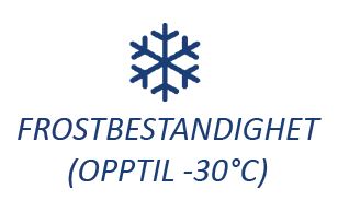 FROSTBESTANDIGHET (OPPTIL -30°C)