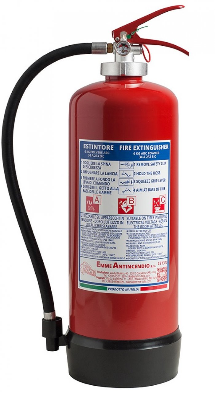 Safety Fire ABC Type fire Extinguisher 6 kg; Red : : Home