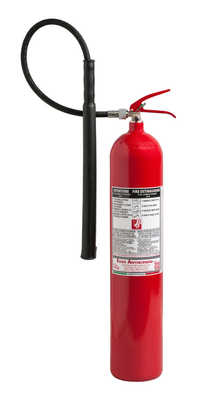 5 Kg CO2 Portable Fire Extinguisher - EN 3-7 - Model: 23058-32