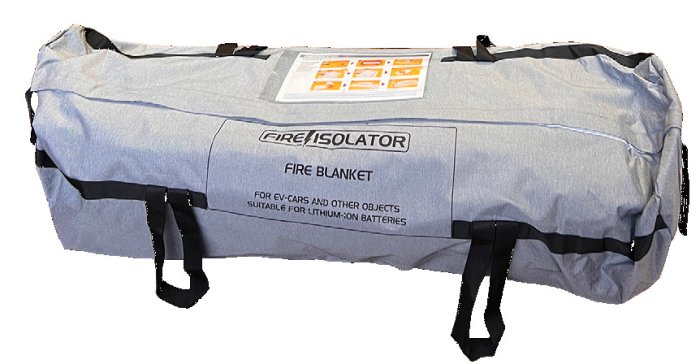 High-strength fire blanket with silicone coating silicone coating specifically for vehicles with lithium batteries and reusable - Code 2930-86UT