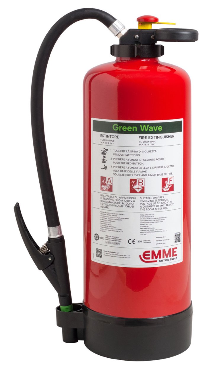 Estintore a Schiuma Senza Fluoro "Green Wave" da 9 Litri - Modello 32093-701 - GW9A