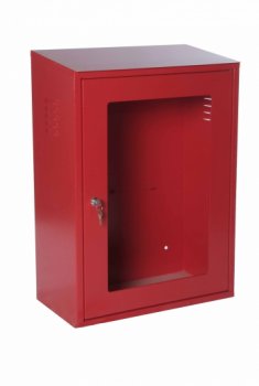 ARMADIO ATTREZZATURA ANTINCENDIO ROSSO CON PORTELLO SAFE WINDOWS ESCLUSO LASTRA  (0875A)