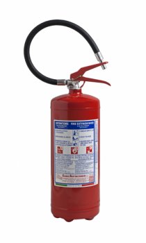 6 Kg Dry Powder Fire Extinguisher -34A 233B C - UNI EN 3-7  - Code 21063-78 - PED 2014/68/EU - MED 2014/90/EU