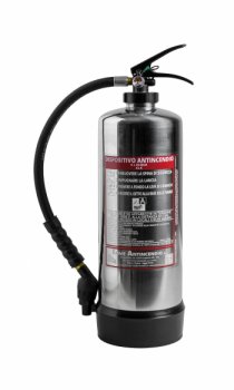  6 L. Water Fire Extinguisher Stainless steel AISI 304 -13 A- UNI EN 3-7- Code 22061-7
