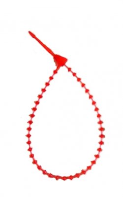 Sigillo Zigrinato per cartellino - colore rosso- Lunghezza 15 cm