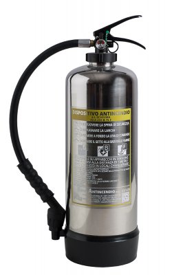  6 L. Foam Fire Extinguisher UNI EN 3-7- Stainless steel AISI 304 -43 A 233 B 75 F-Code 22064-7
