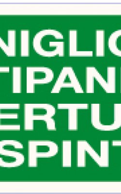 Cartello emergenza - Maniglione antipanico Apertura a spinta