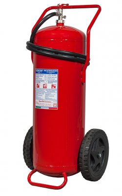  100 Kg Powder Wheeled Fire Extinguisher UNI EN 1866-1 - PED 2014/68/UE -   - Code 18118 