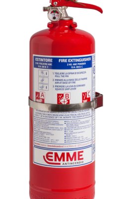 2 Kg Dry Powder Fire Extinguisher -13 A -89 B C Code 21021-1 - PED 2014/68/EU - MED 2014/90/EU