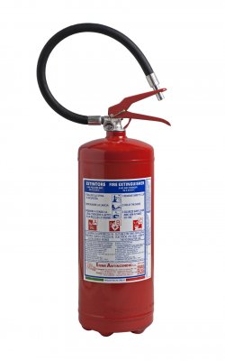 6 Kg Dry Powder Fire Extinguisher -34A 233B C - UNI EN 3-7  - Code 21063-78 - PED 2014/68/EU - MED 2014/90/EU