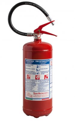 6 Kg Powder Fire Extinguisher- Code 21064-4- 43A 233B C- EN 3-7 - MED 2014/90/UE