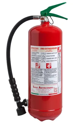 6 L. Water + Additive FIRE EXTINGUISHER - 21A 183B 40F - Model 22062-2 - PED - UNI EN 3-7 2014/68/EU