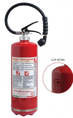 6 L. Water + Additive FIRE EXTINGUISHER - 21A 183B 40F - Model 22062-24 - CYLINDER Stainless steel AISI 304 - VALVE M. 58x2, lightweight aluminum alloy AA6061 body - PED - UNI EN 3-7 2014/68/EU