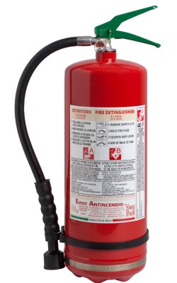 Tragbarer Feuerlöscher, 6 L Schaum - kode 22066-4 - UNI EN 3-7 